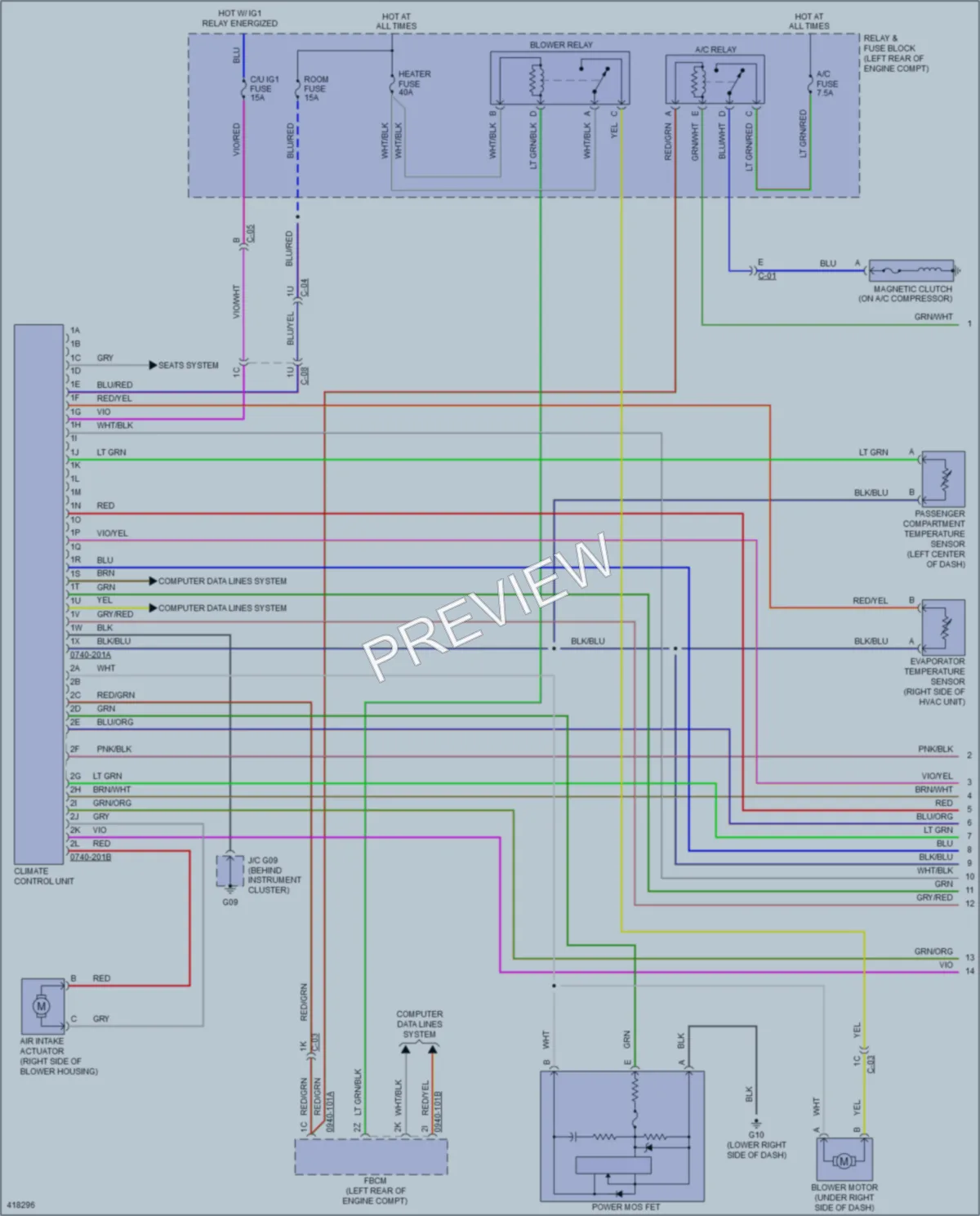 2015 Mazda CX5 Air Conditioning wiring diagram preview