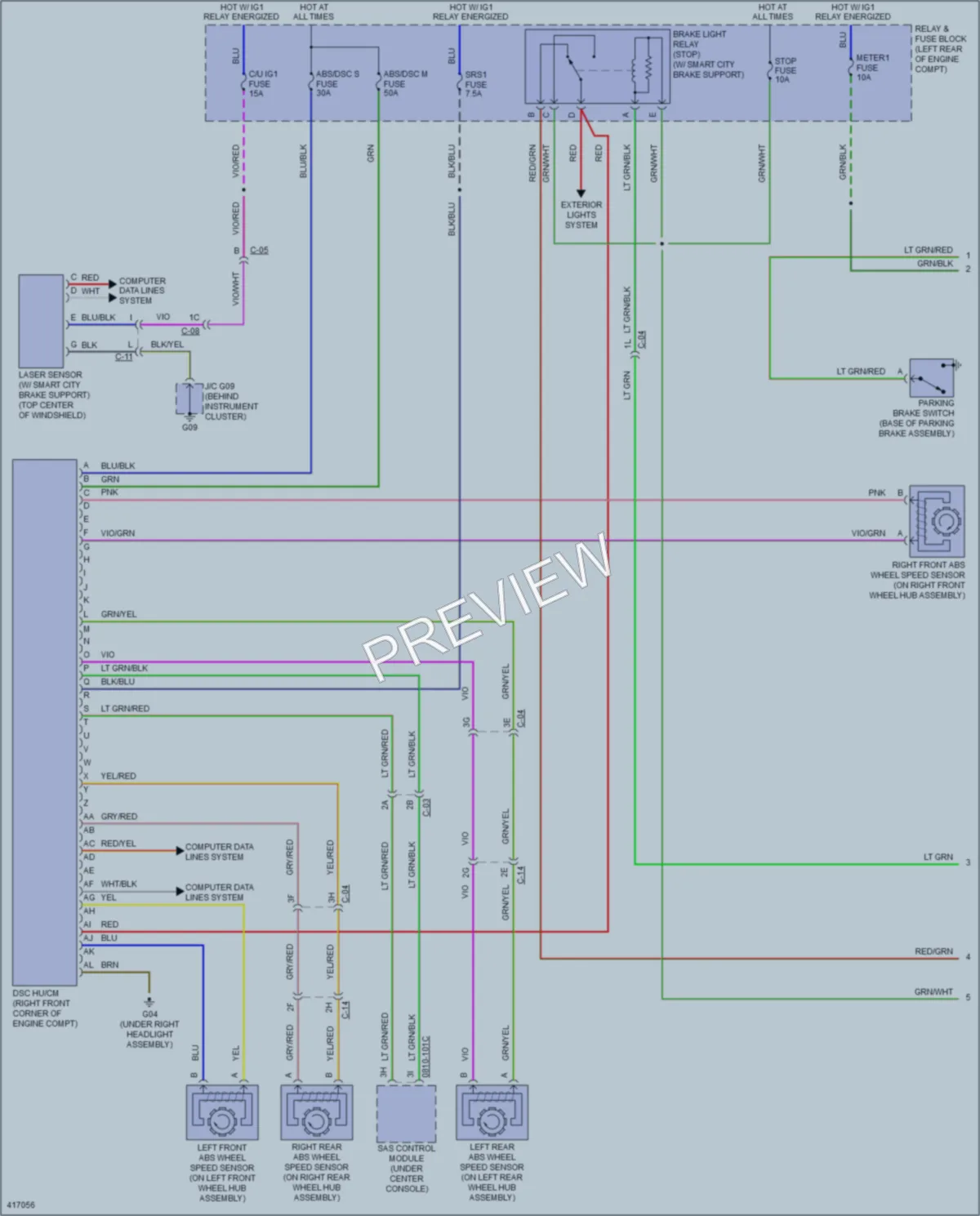 2015 Mazda CX5 Anti Lock Brakes wiring diagram preview