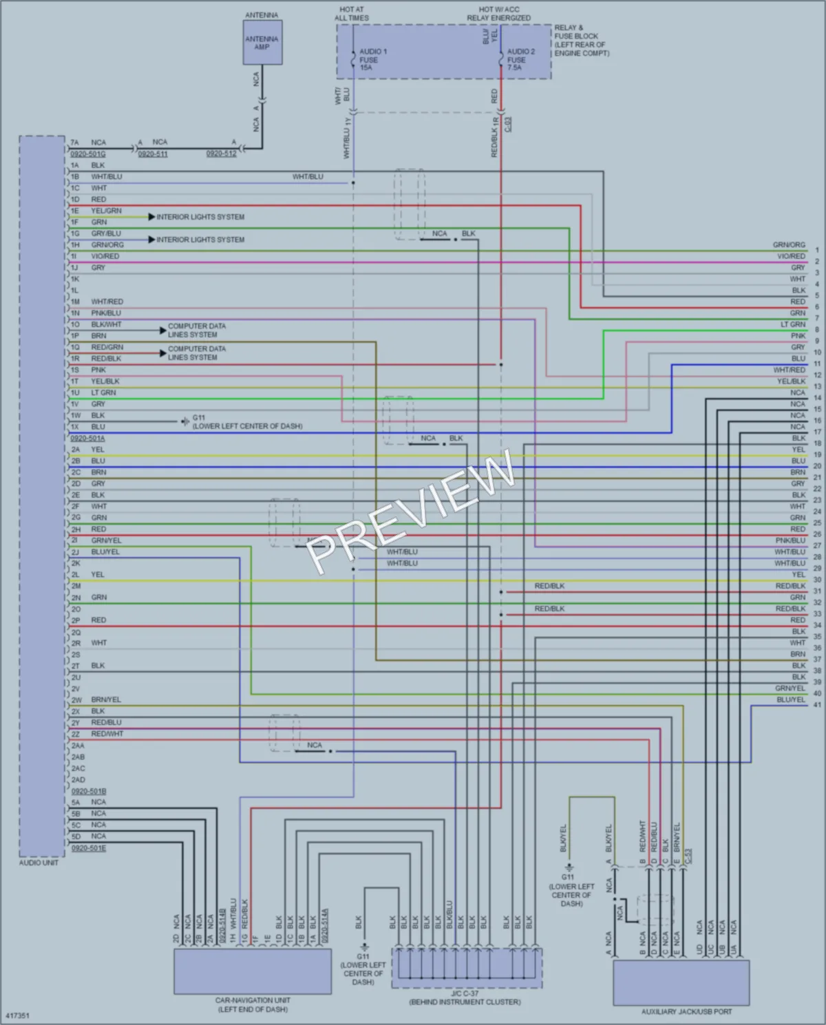 2015 Mazda CX5 Radio wiring diagram preview