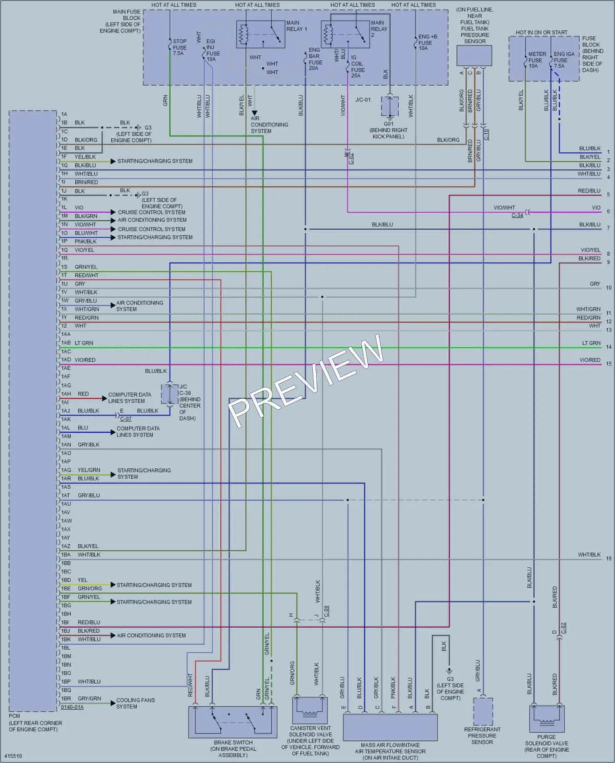 2015 Mazda CX9 Engine Performance wiring diagram preview