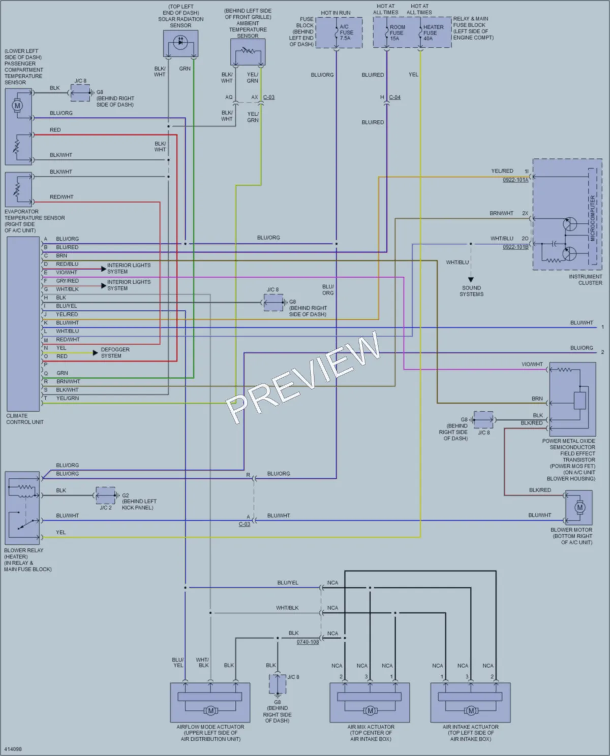 2015 Mazda MX5Miata Air Conditioning wiring diagram preview