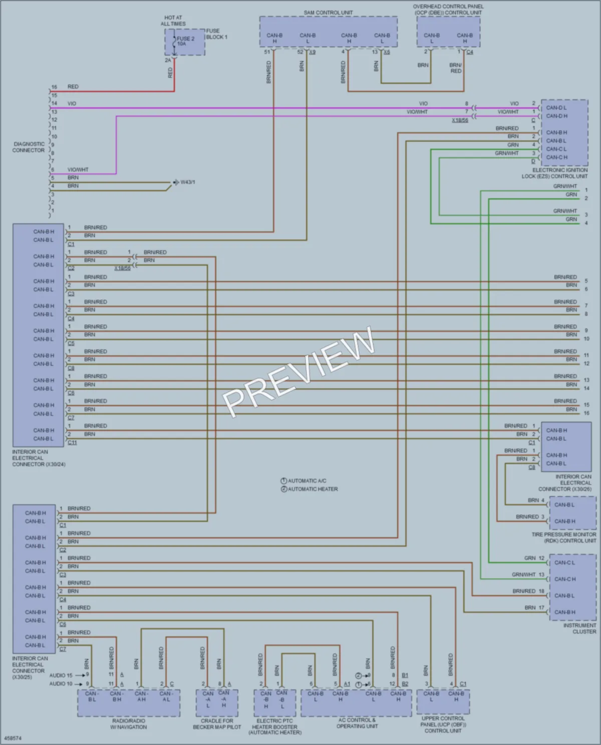 2015 MercedesBenz 2500Sprinter Computer Data Lines wiring diagram preview