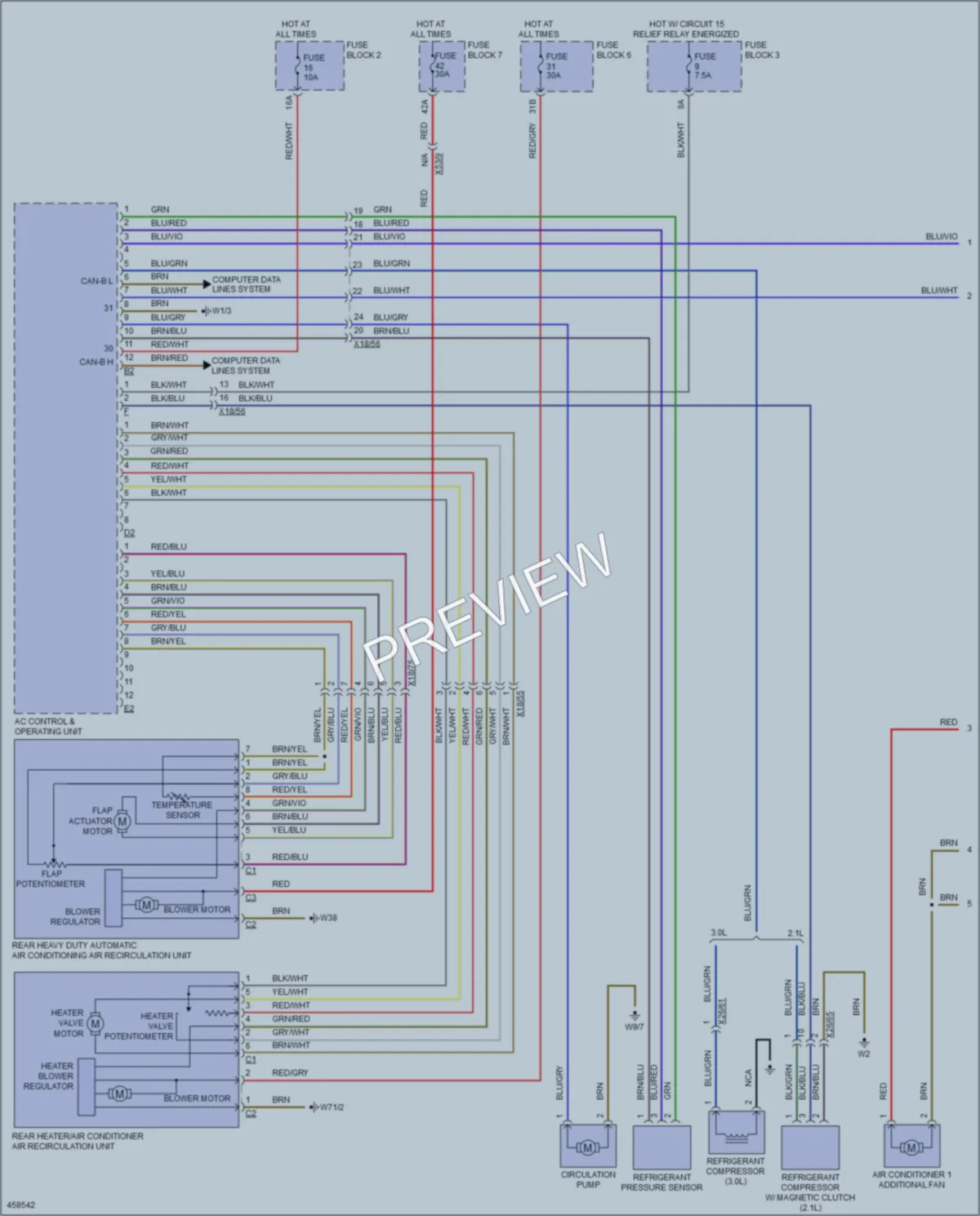 2015 MercedesBenz 3500Sprinter Air Conditioning wiring diagram preview