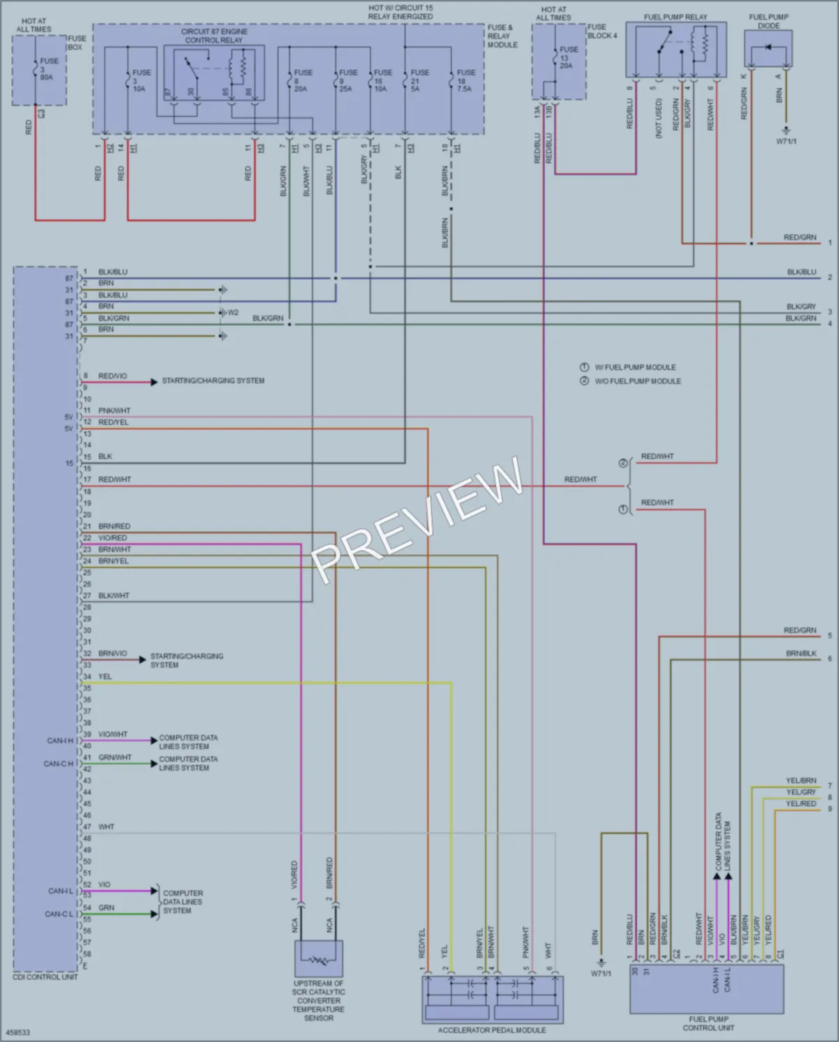 2015 MercedesBenz 3500Sprinter Engine Performance wiring diagram preview