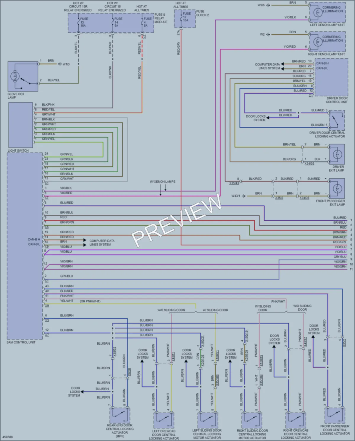 2015 MercedesBenz 3500Sprinter Interior Lights wiring diagram preview