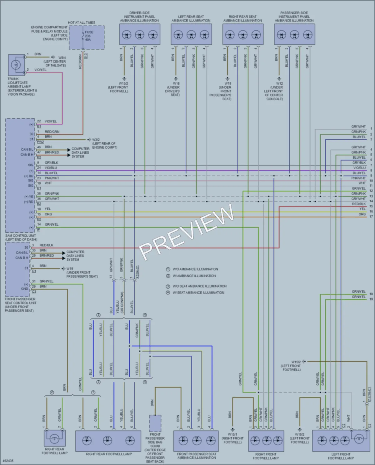 2015 MercedesBenz BElectricDrive Interior Lights wiring diagram preview