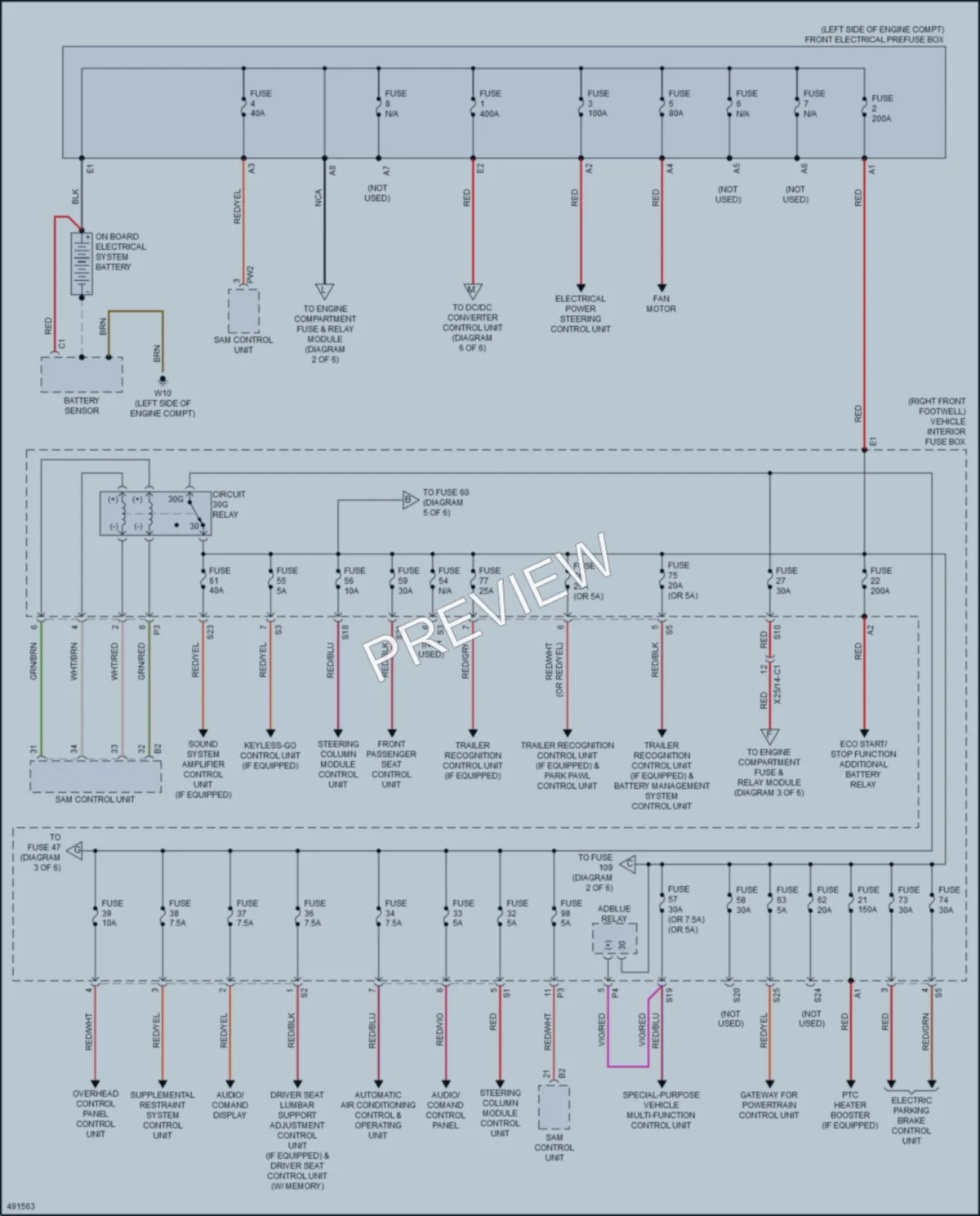 2015 MercedesBenz BElectricDrive Power Distribution wiring diagram preview