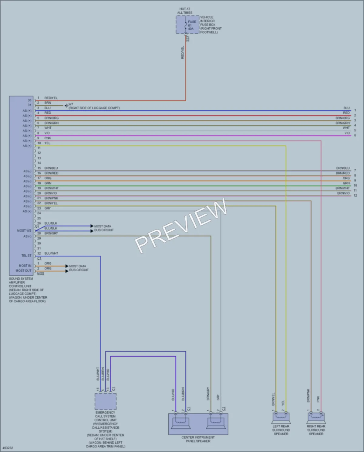 2015 MercedesBenz BElectricDrive Radio wiring diagram preview