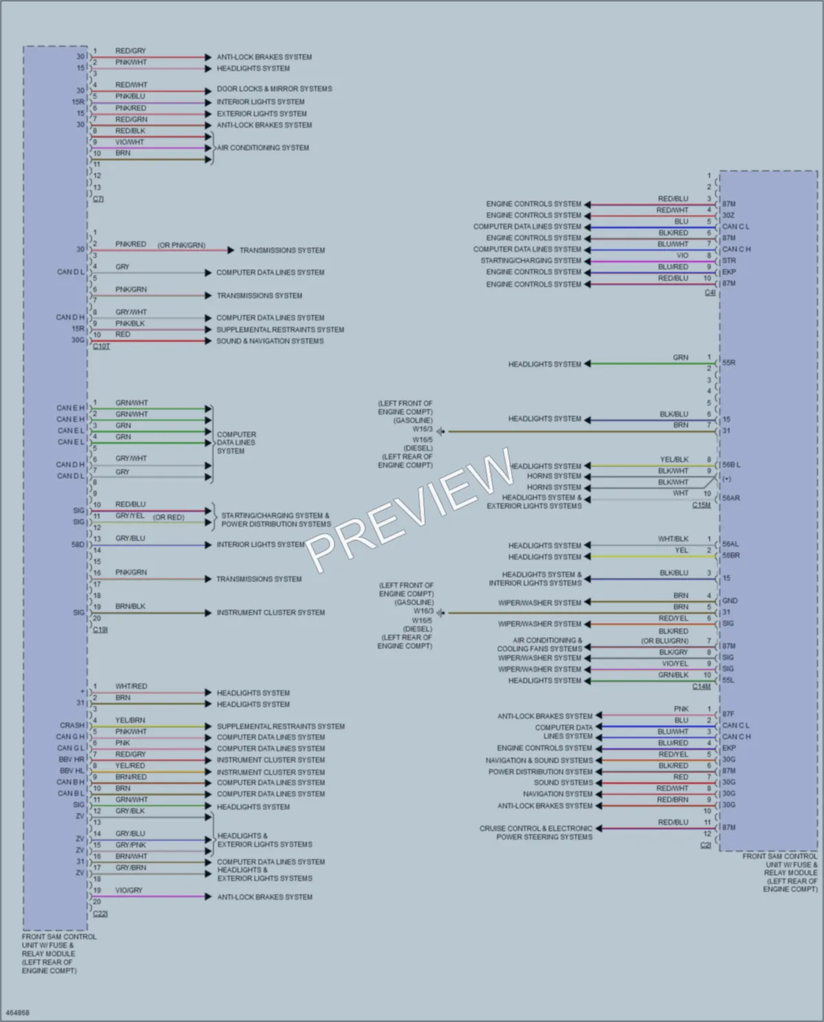 2015 MercedesBenz C250 Body Control Modules wiring diagram preview