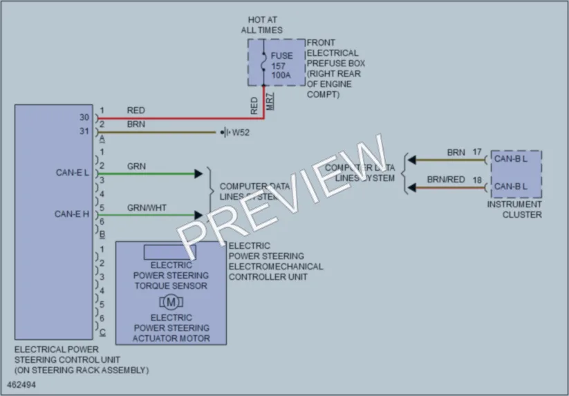 2015 MercedesBenz C250 Electronic Power Steering wiring diagram preview