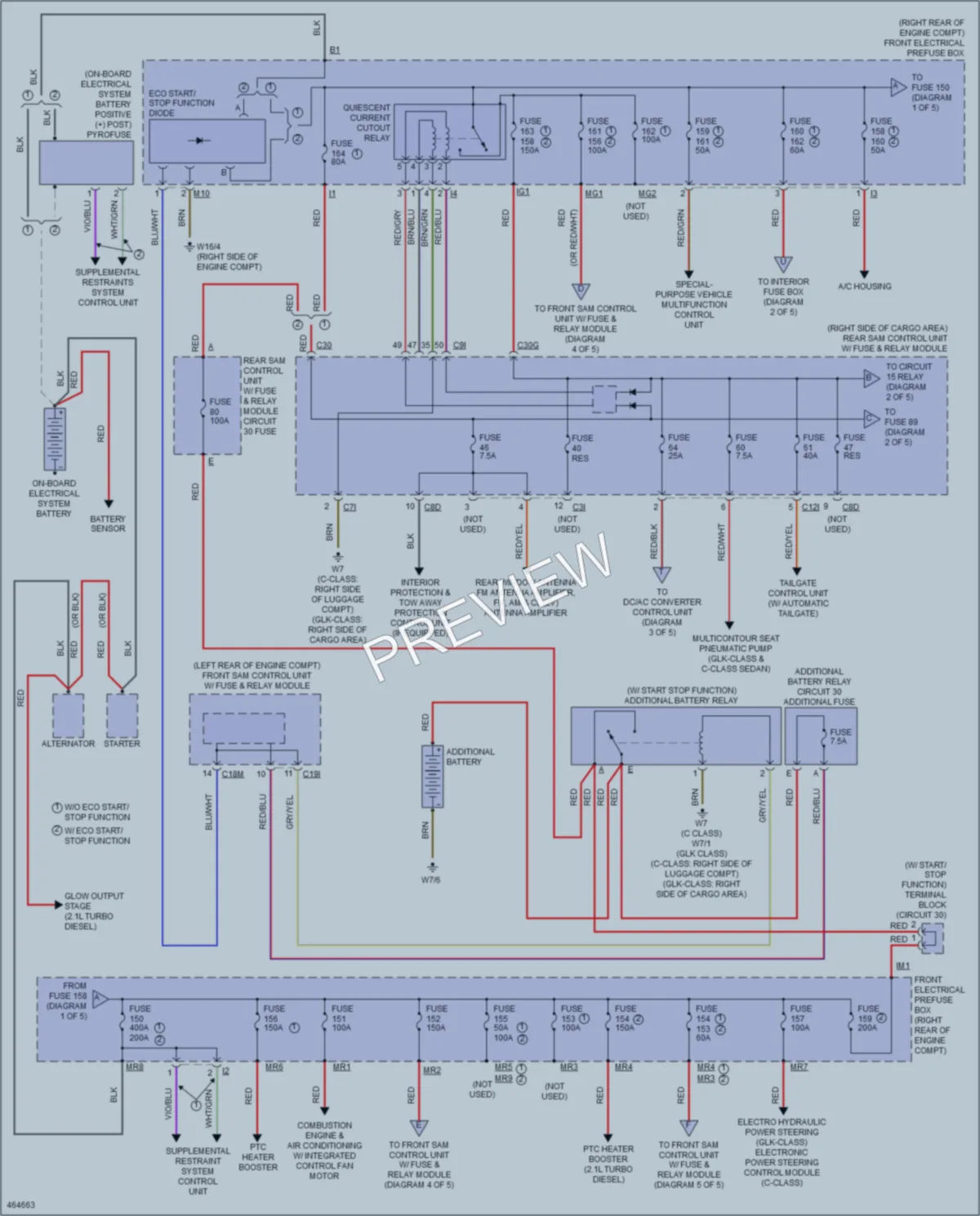 2015 MercedesBenz C250 Power Distribution wiring diagram preview