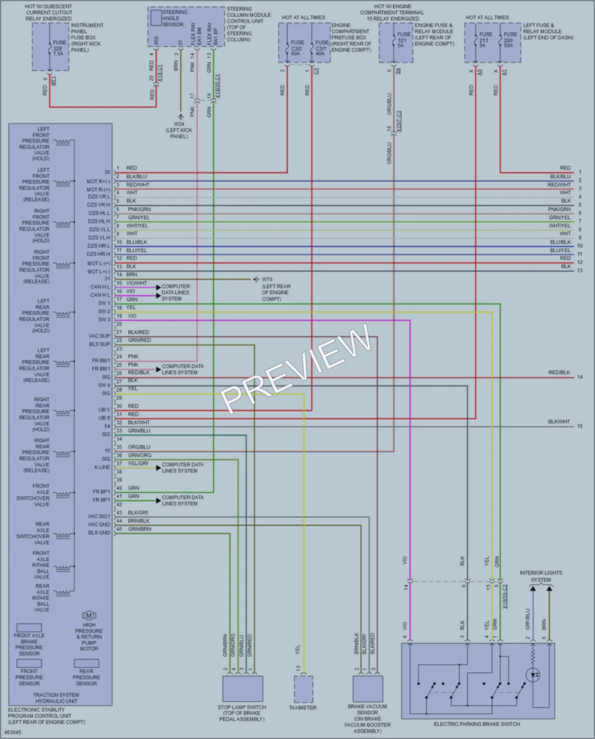2015 MercedesBenz C400 Anti Lock Brakes wiring diagram preview