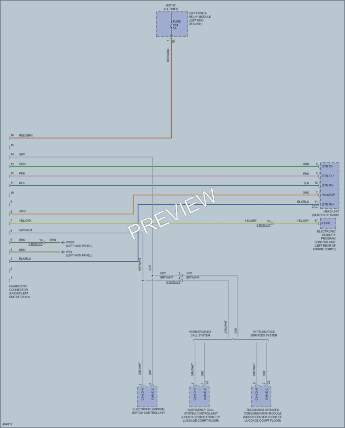 2015 MercedesBenz C400 Computer Data Lines wiring diagram preview