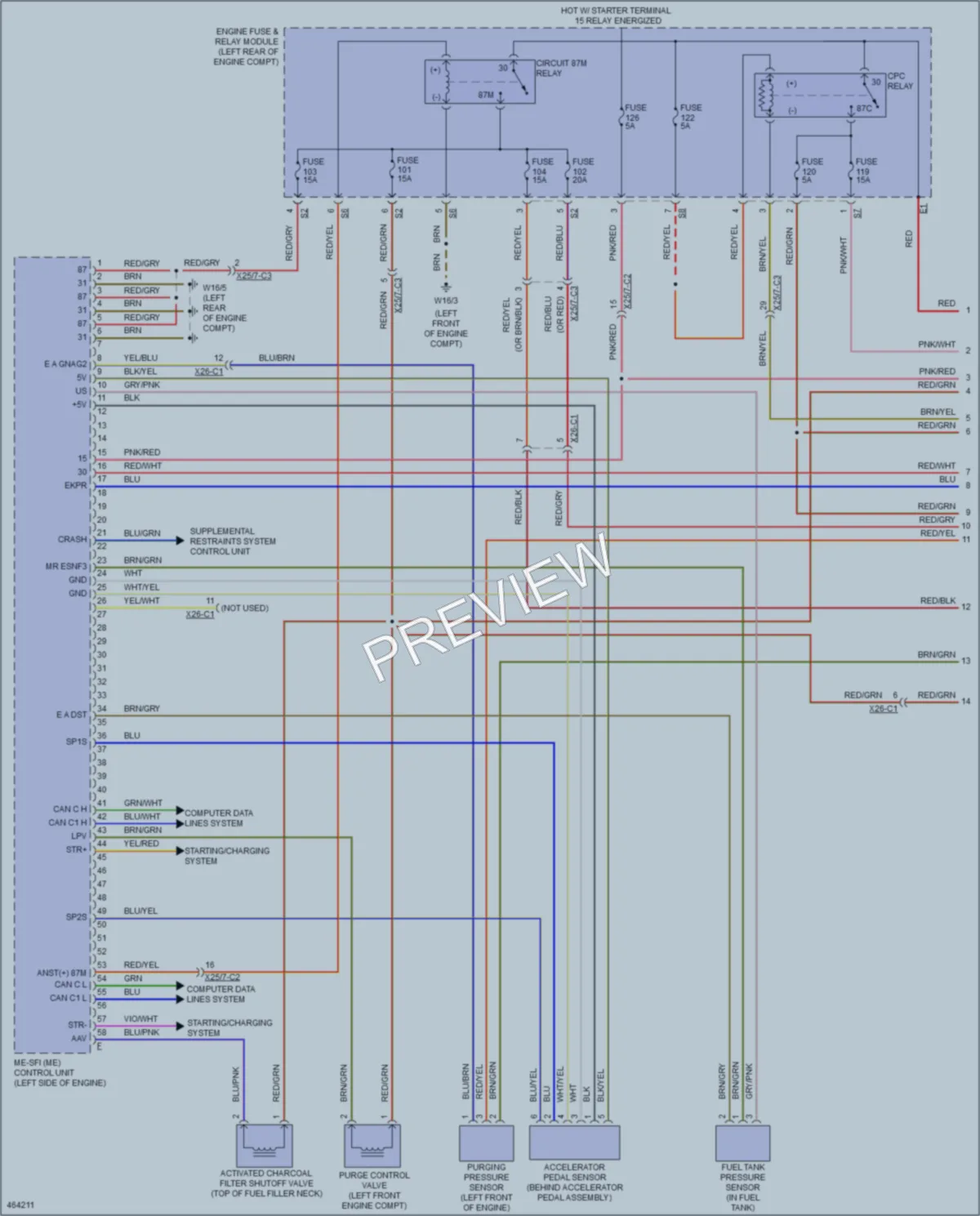 2015 MercedesBenz C400 Engine Performance wiring diagram preview