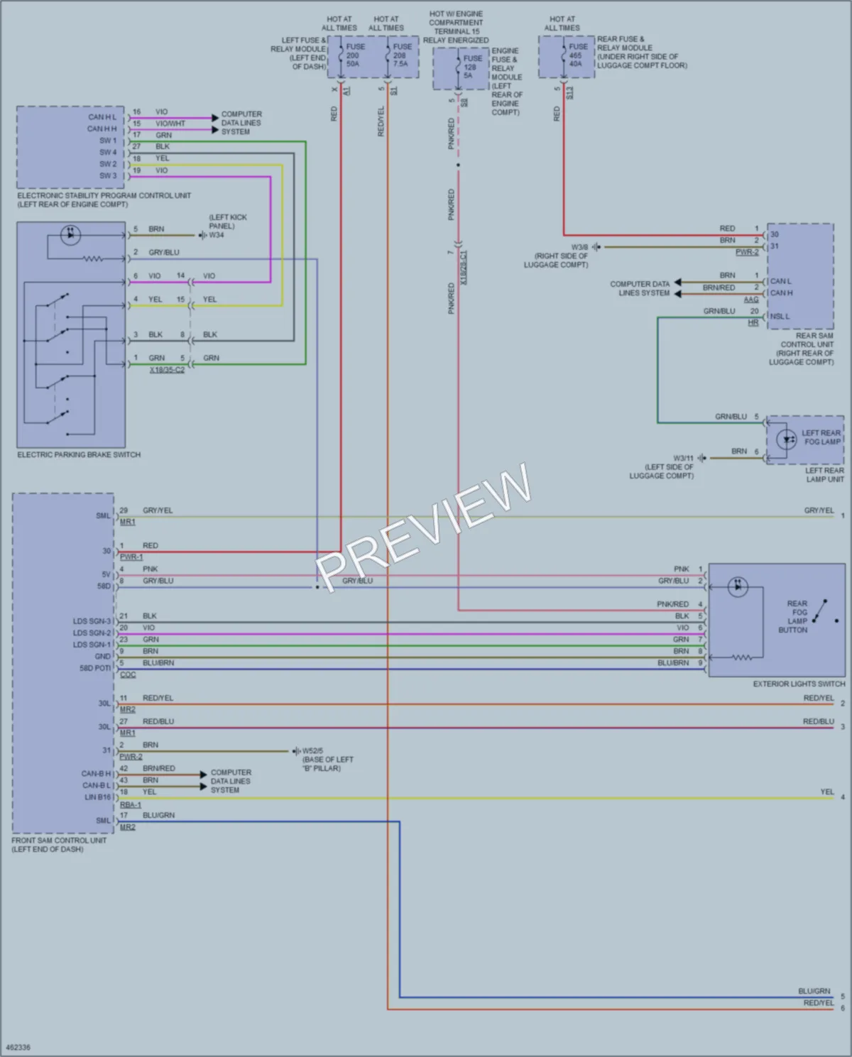 2015 MercedesBenz C400 Headlights wiring diagram preview