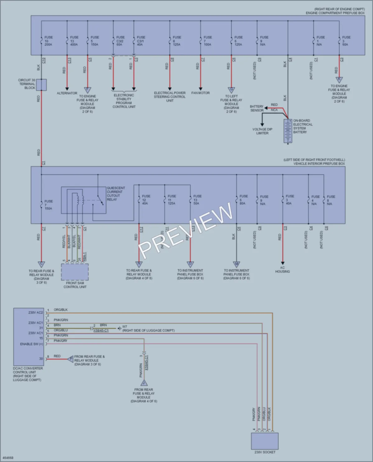 2015 MercedesBenz C400 Power Distribution wiring diagram preview