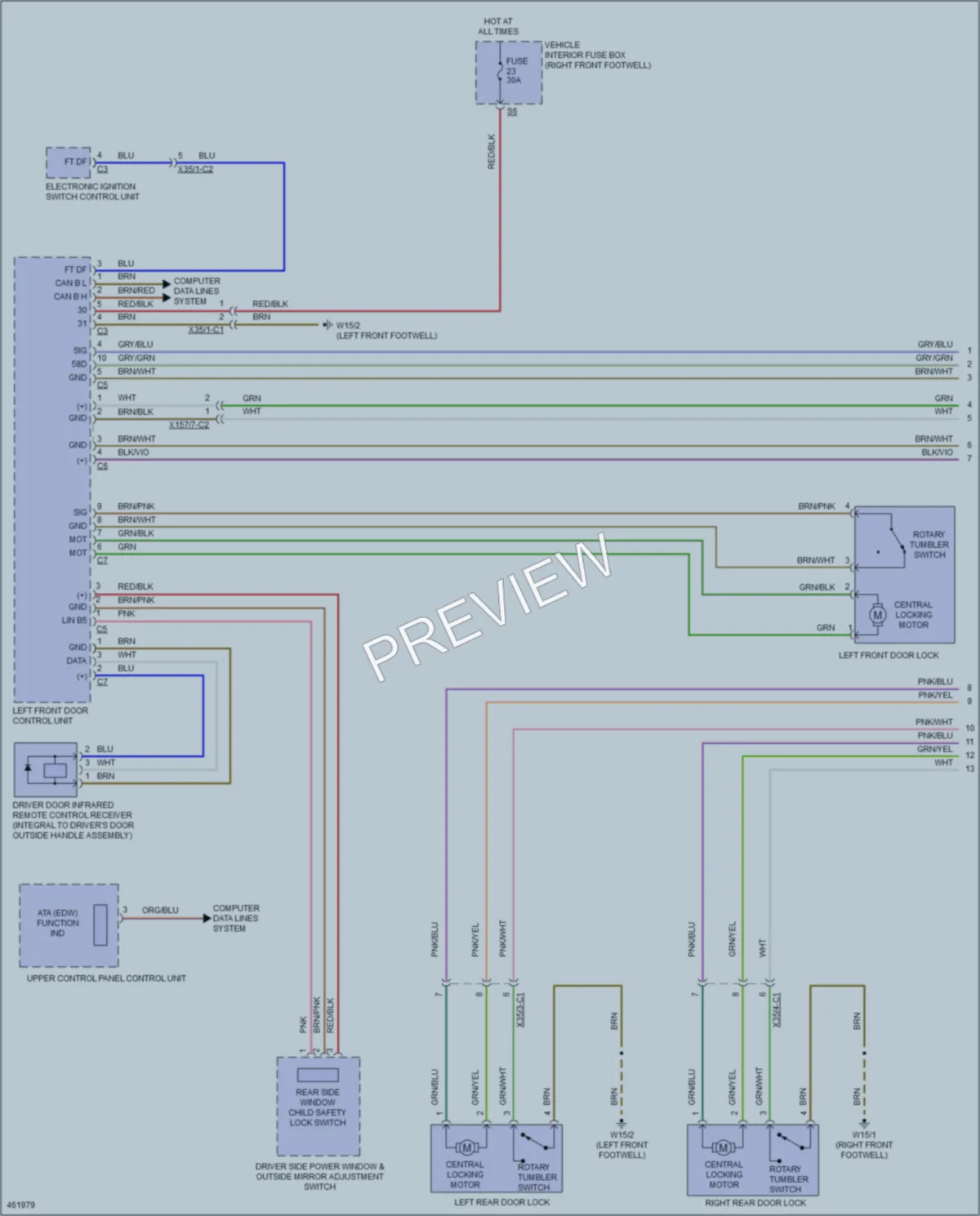 2015 MercedesBenz CLA250 Anti Theft wiring diagram preview