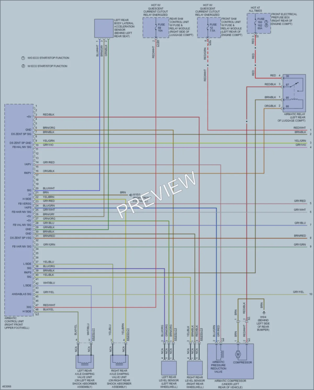 2015 MercedesBenz CLS400 Electronic Suspension wiring diagram preview