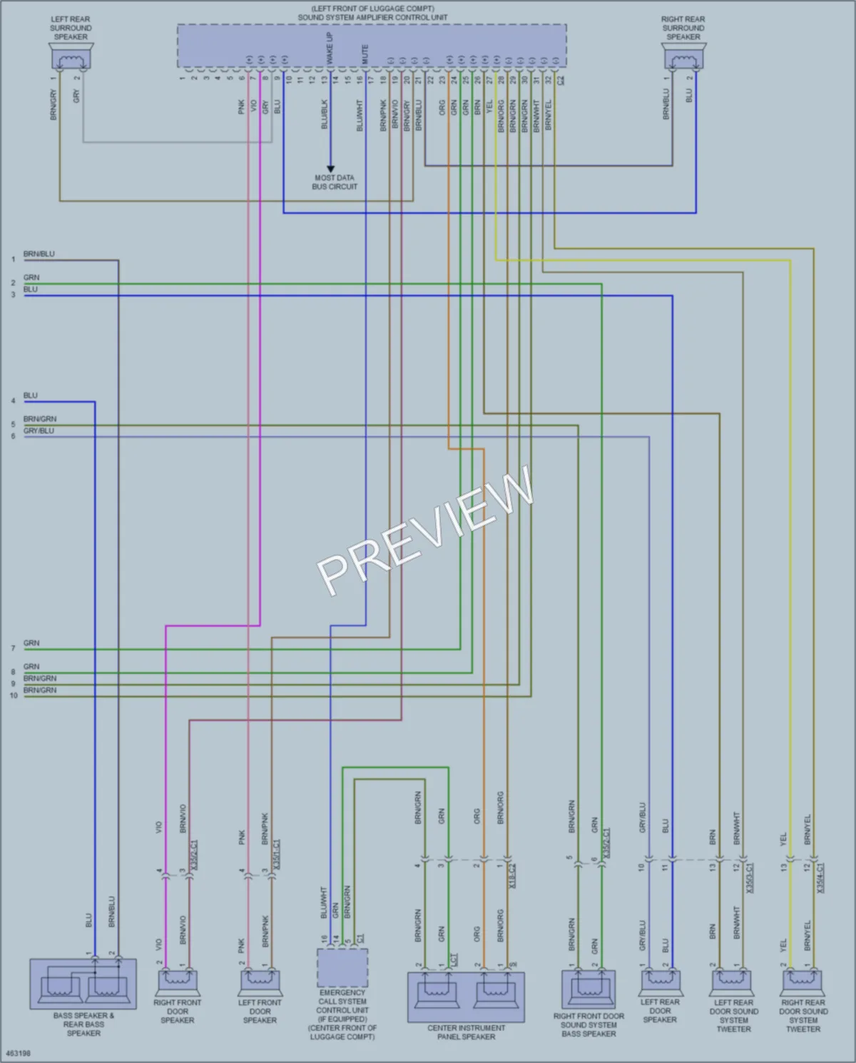 2015 MercedesBenz CLS400 Radio wiring diagram preview