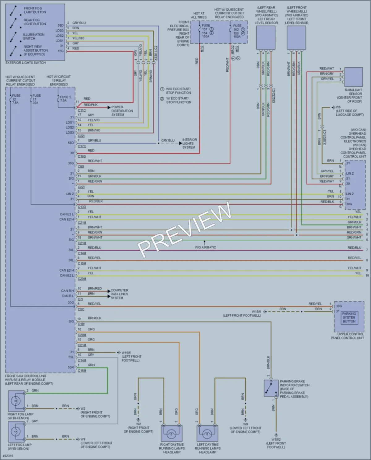 2015 MercedesBenz CLS550 Headlights wiring diagram preview