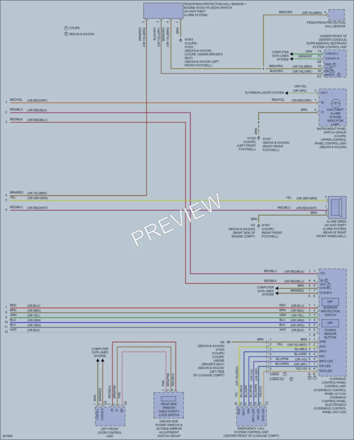 2015 MercedesBenz E250BLUETEC Anti Theft wiring diagram preview