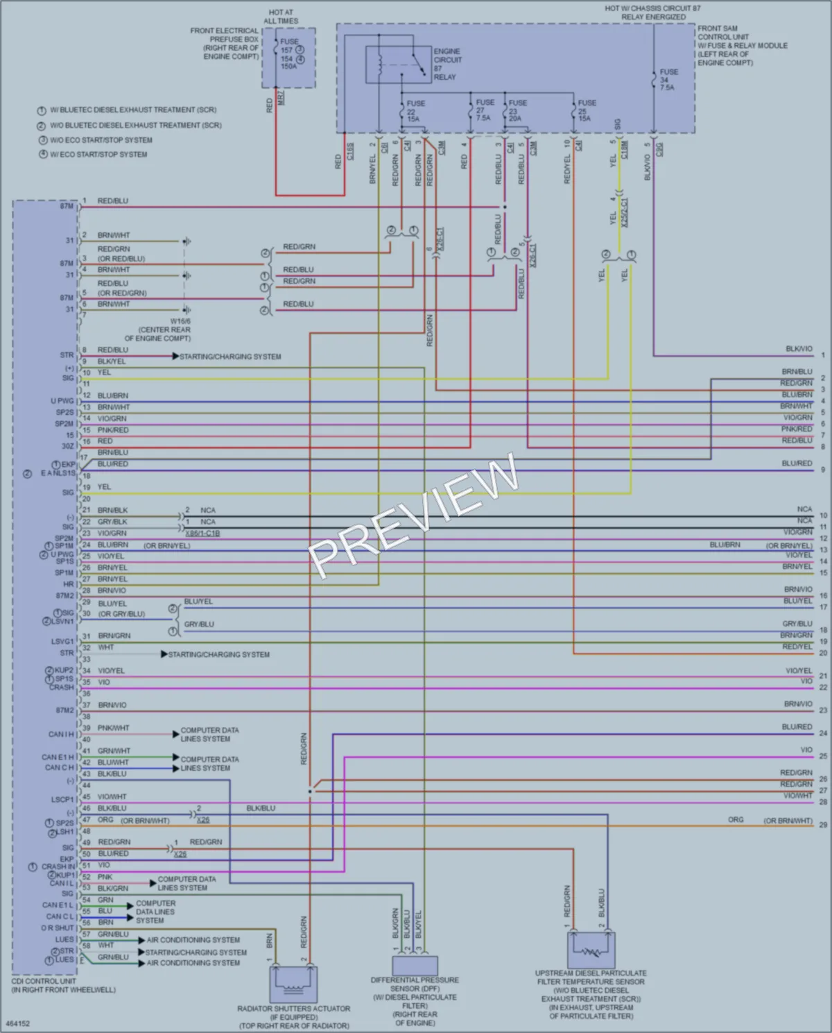 2015 MercedesBenz E250BLUETEC Engine Performance wiring diagram preview