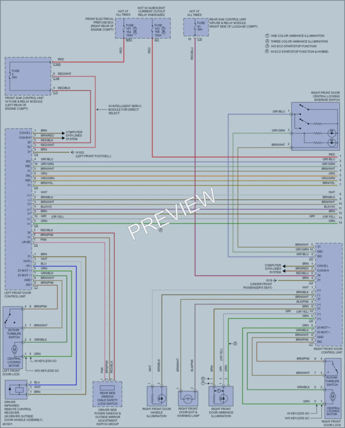 2015 MercedesBenz E250BLUETEC Power Door Locks wiring diagram preview
