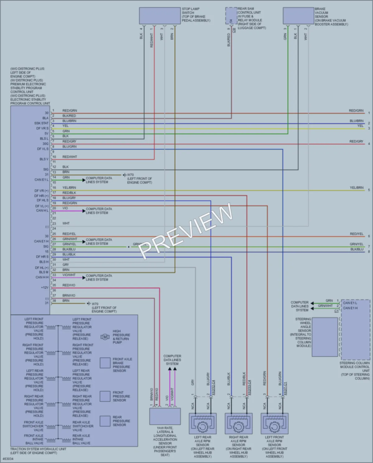 2015 MercedesBenz E350 Anti Lock Brakes wiring diagram preview