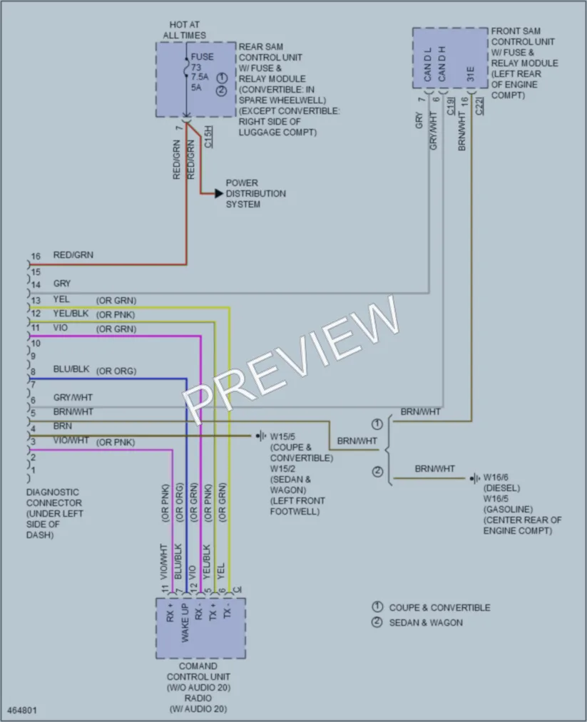 2015 MercedesBenz E350 Computer Data Lines wiring diagram preview