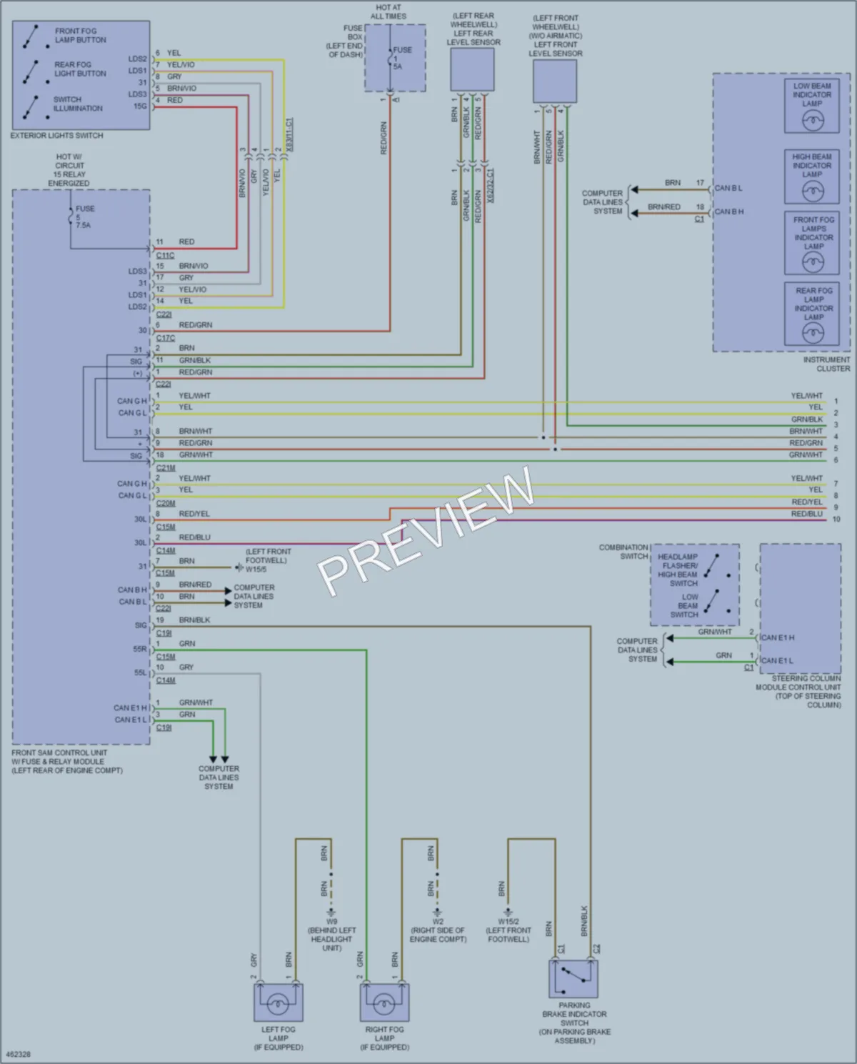 2015 MercedesBenz E350 Headlights wiring diagram preview