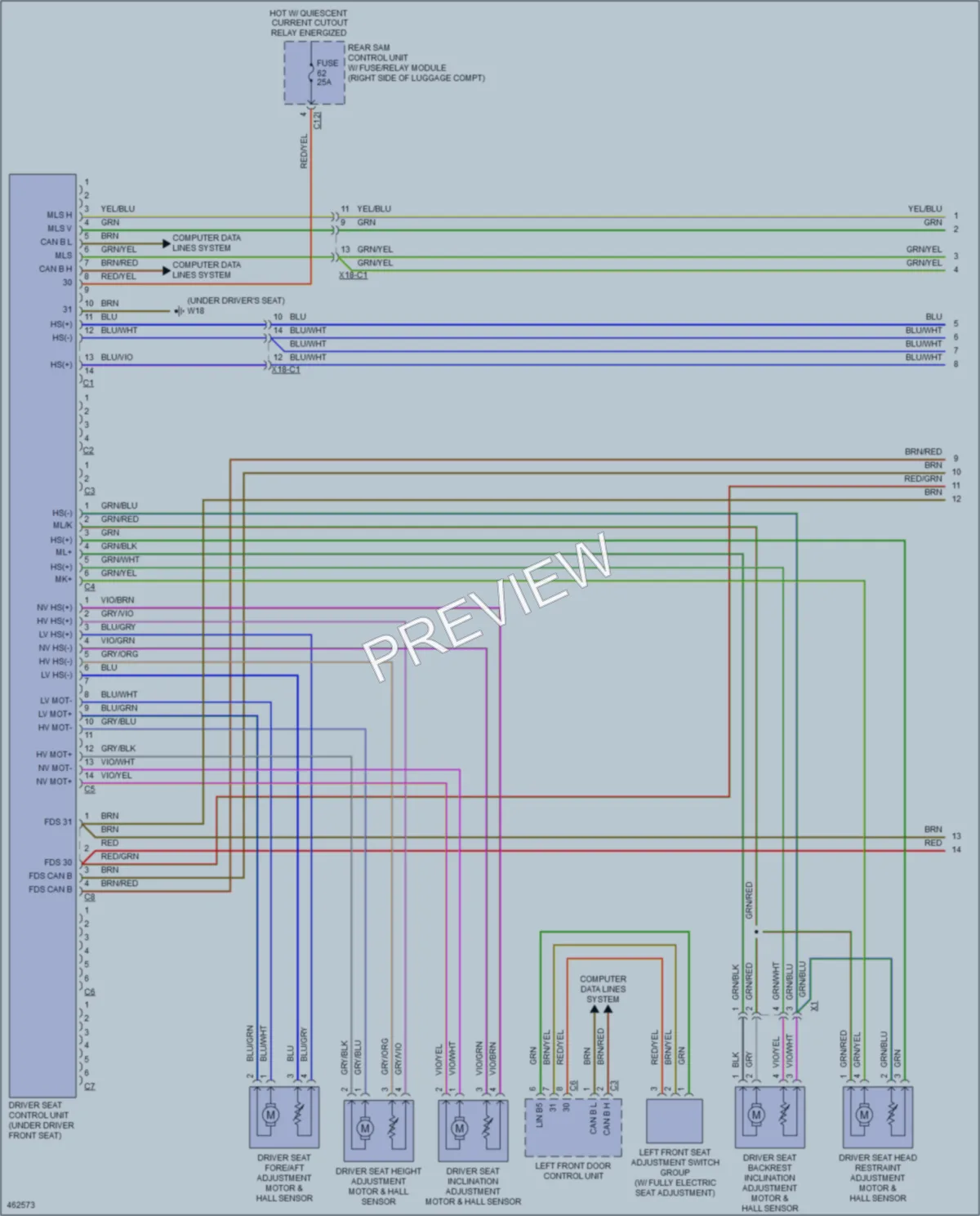 2015 MercedesBenz E350 Memory Systems wiring diagram preview