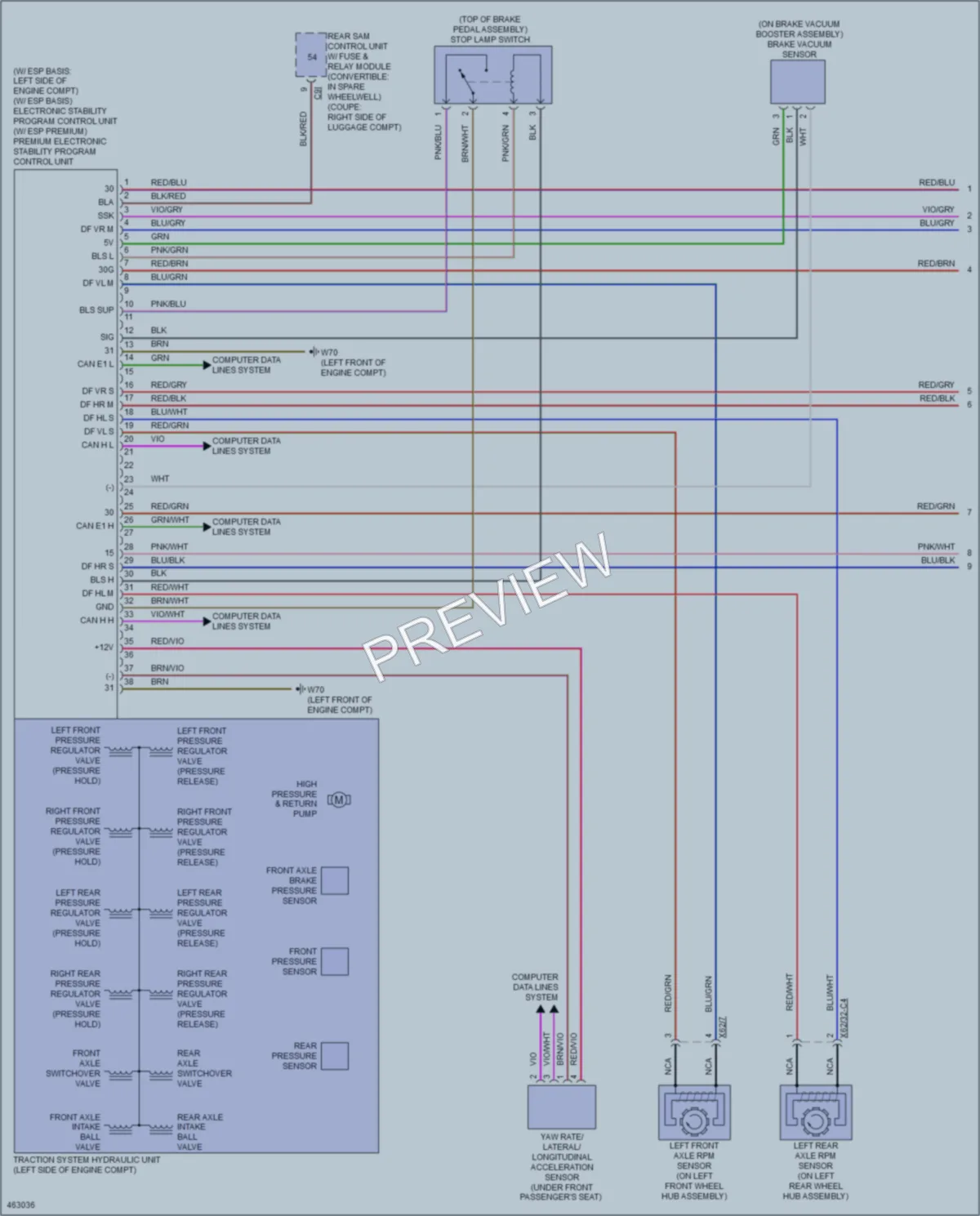 2015 MercedesBenz E400 Anti Lock Brakes wiring diagram preview