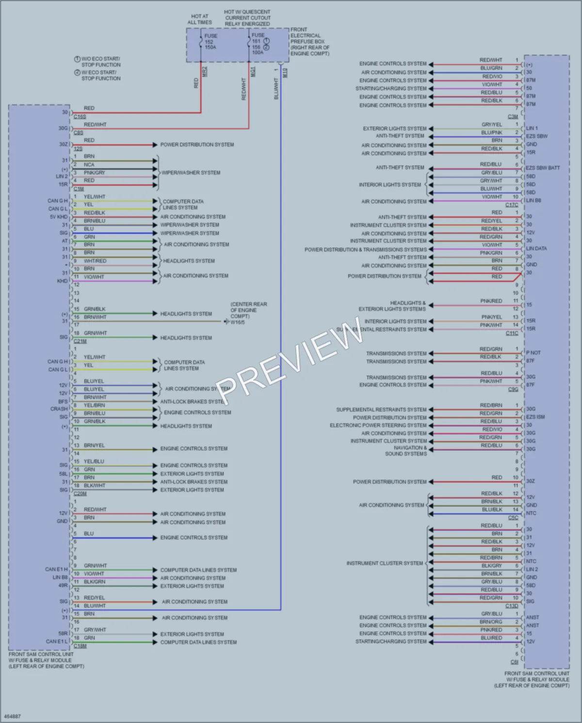 2015 MercedesBenz E400 Body Control Modules wiring diagram preview