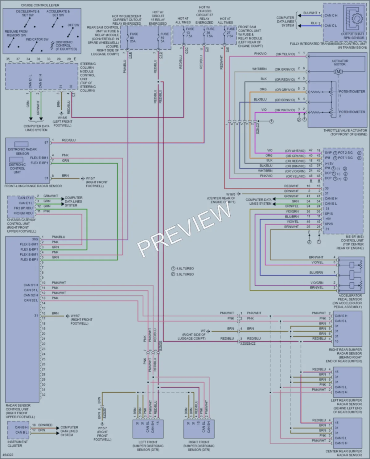 2015 MercedesBenz E400 Cruise Control wiring diagram preview