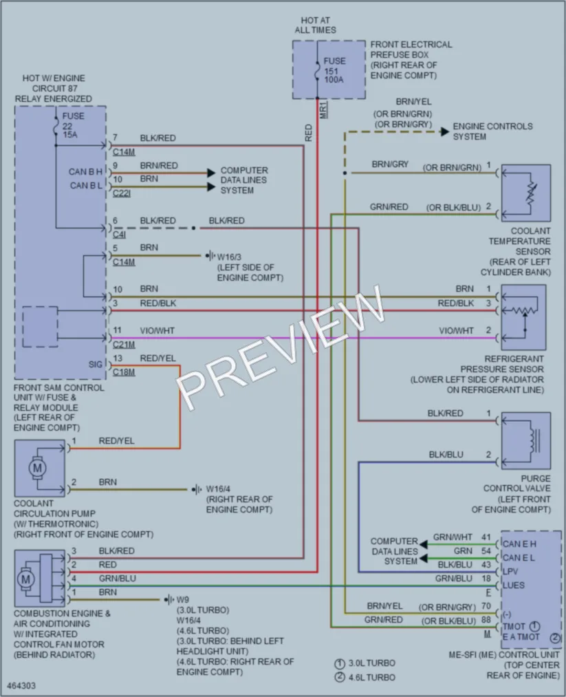 2015 MercedesBenz E400HYBRID Cooling Fan wiring diagram preview