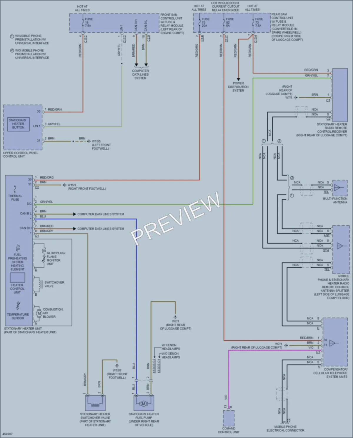 2015 MercedesBenz E400HYBRID Engine Accessories wiring diagram preview