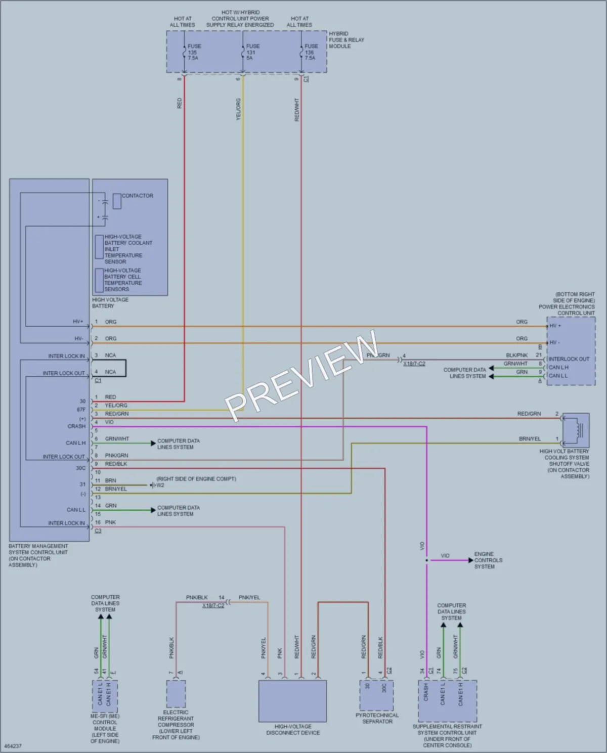 2015 MercedesBenz E400HYBRID Starting Charging wiring diagram preview