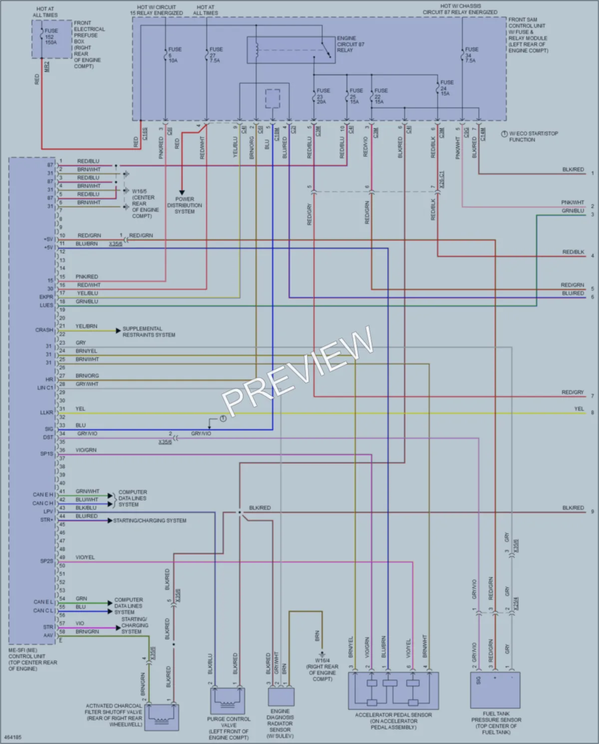 2015 MercedesBenz E550 Engine Performance wiring diagram preview