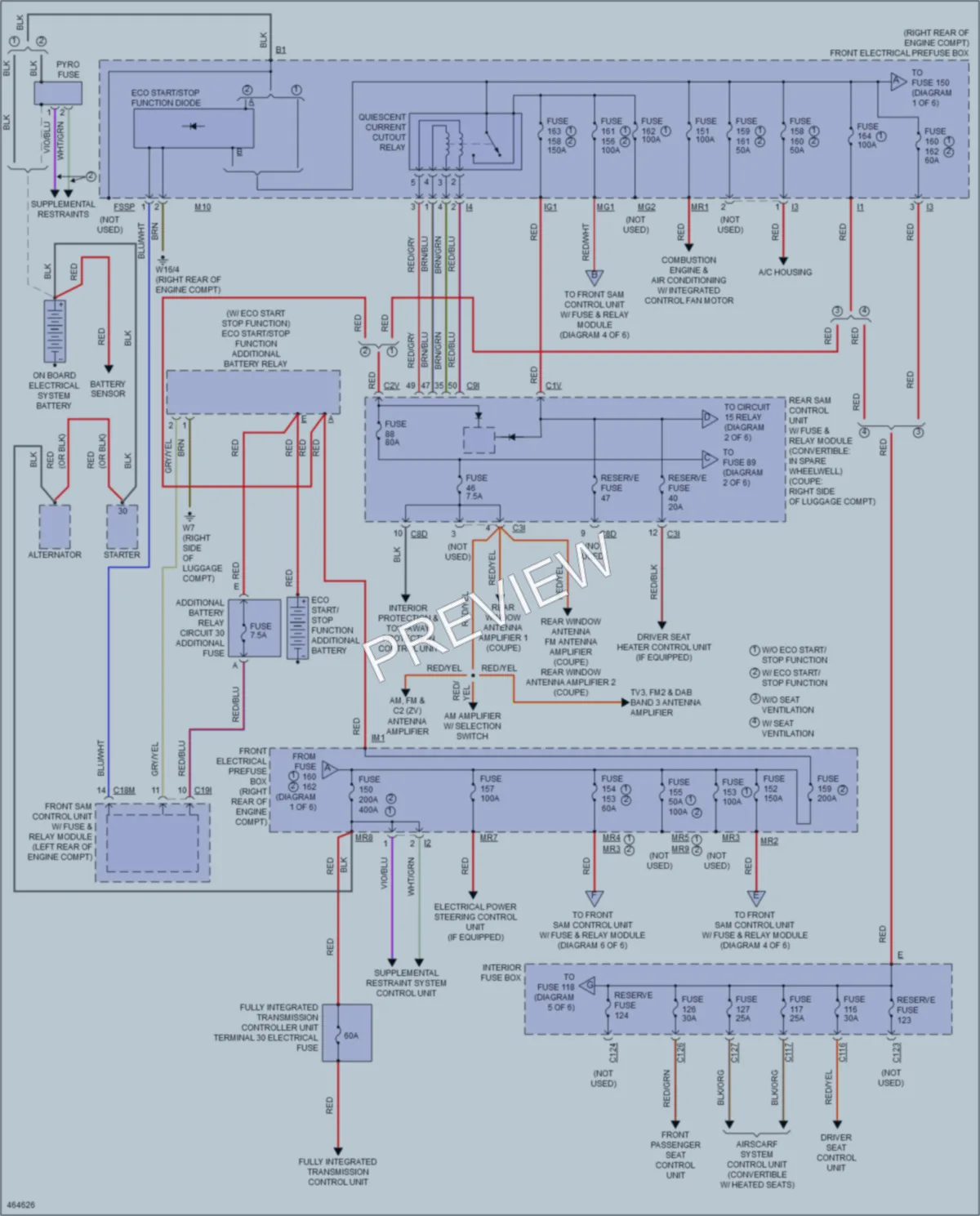 2015 MercedesBenz E550 Power Distribution wiring diagram preview