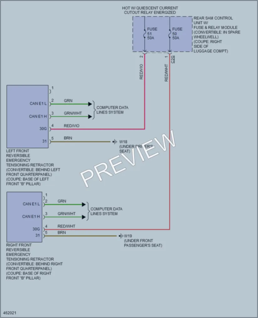 2015 MercedesBenz E550 Supplemental Restraints wiring diagram preview