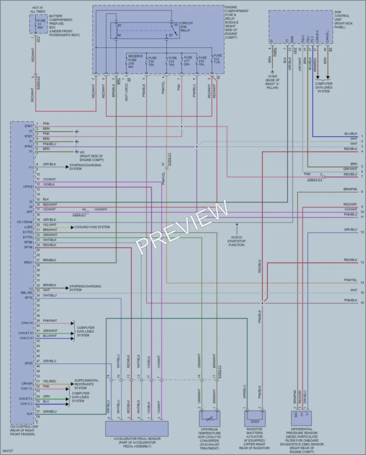2015 MercedesBenz GL350BLUETEC Engine Performance wiring diagram preview