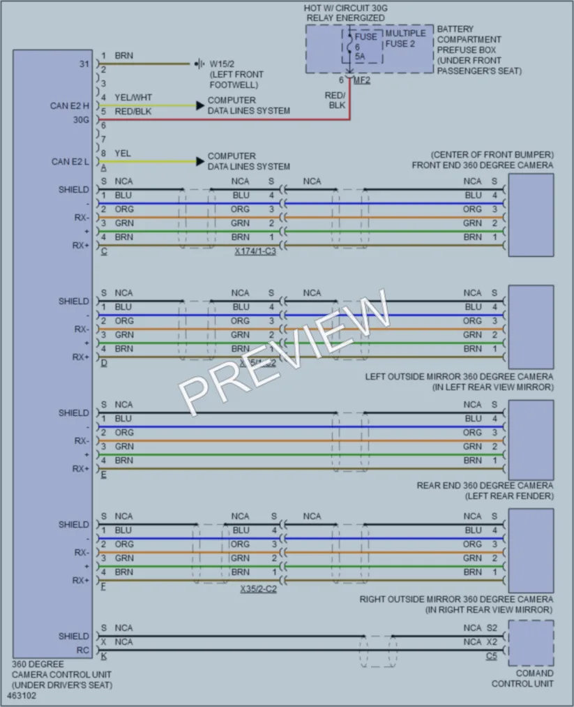 2015 MercedesBenz GL350BLUETEC Navigation wiring diagram preview