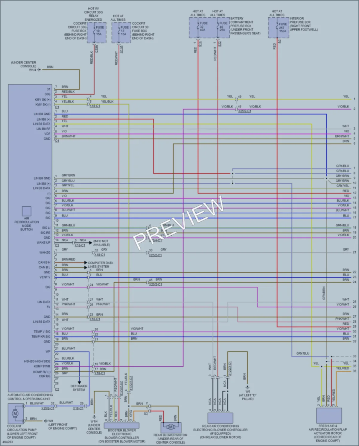 2015 MercedesBenz GL450 Air Conditioning wiring diagram preview