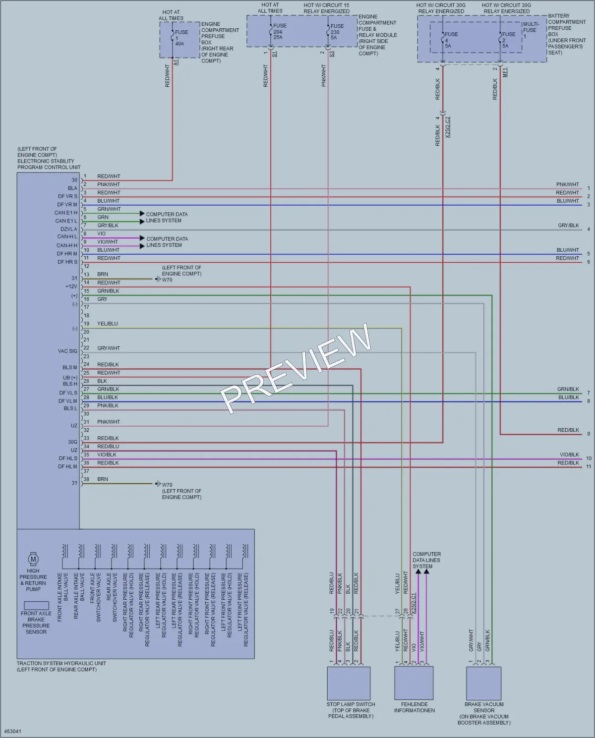 2015 MercedesBenz GL550 Anti Lock Brakes wiring diagram preview