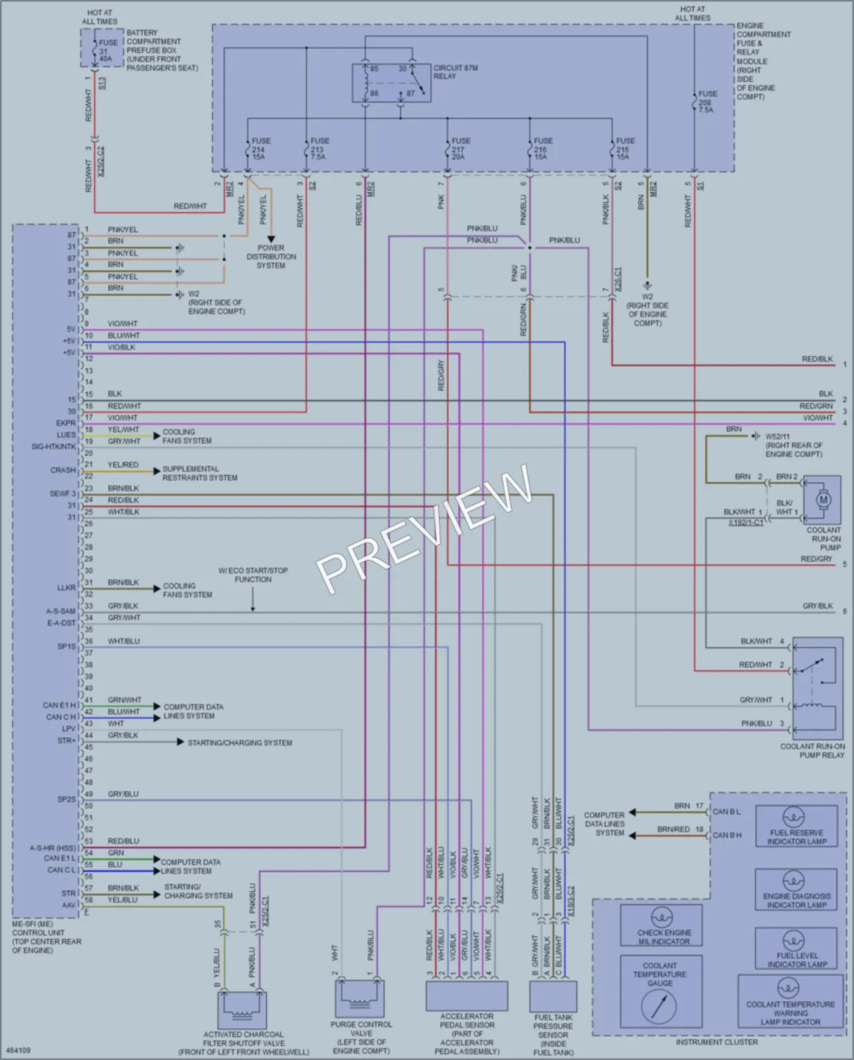 2015 MercedesBenz GL550 Engine Performance wiring diagram preview