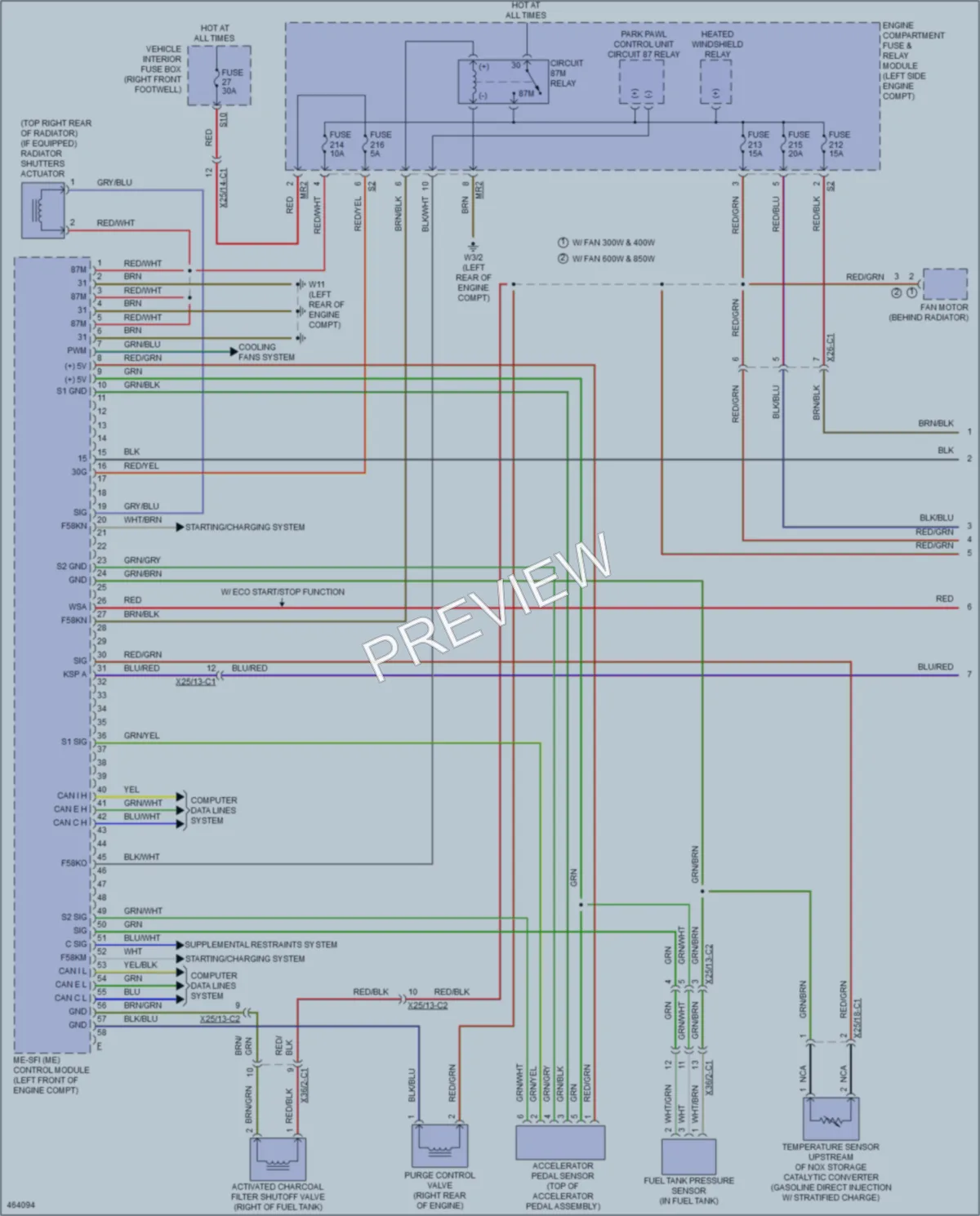2015 MercedesBenz GLA250 Engine Performance wiring diagram preview