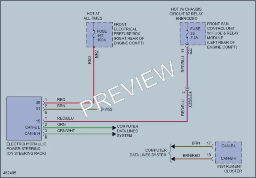 2015 MercedesBenz GLK250BLUETEC Electronic Power Steering wiring diagram preview