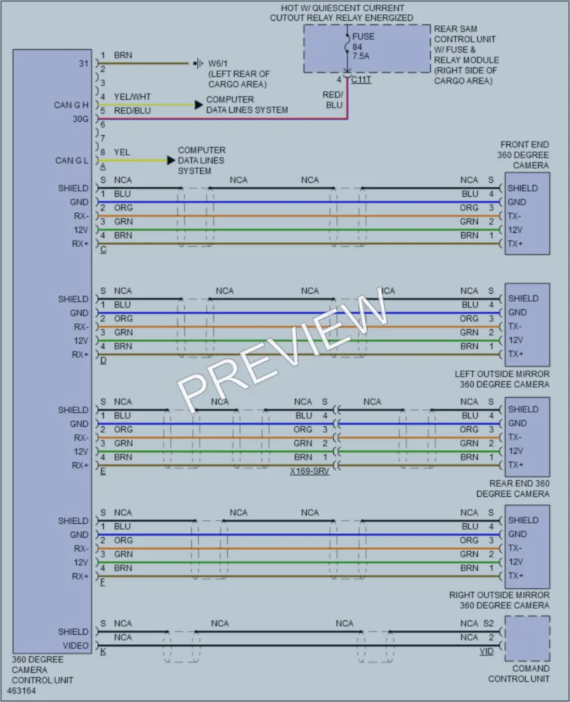 2015 MercedesBenz GLK250BLUETEC Navigation wiring diagram preview