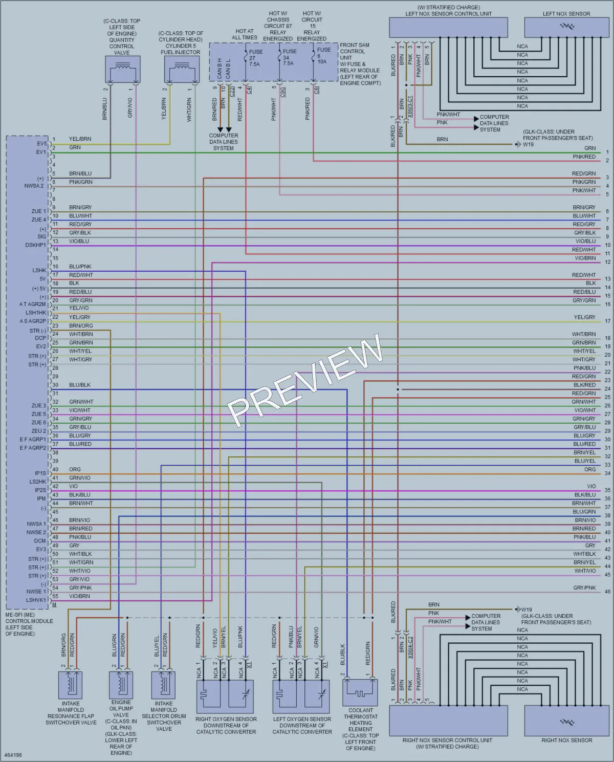 2015 MercedesBenz GLK350 Engine Performance wiring diagram preview