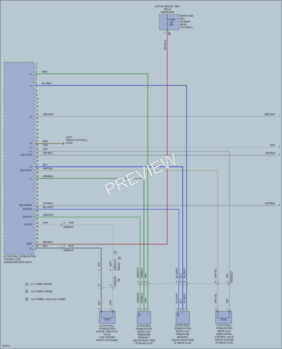 2015 MercedesBenz ML250BlueTEC Electronic Suspension wiring diagram preview